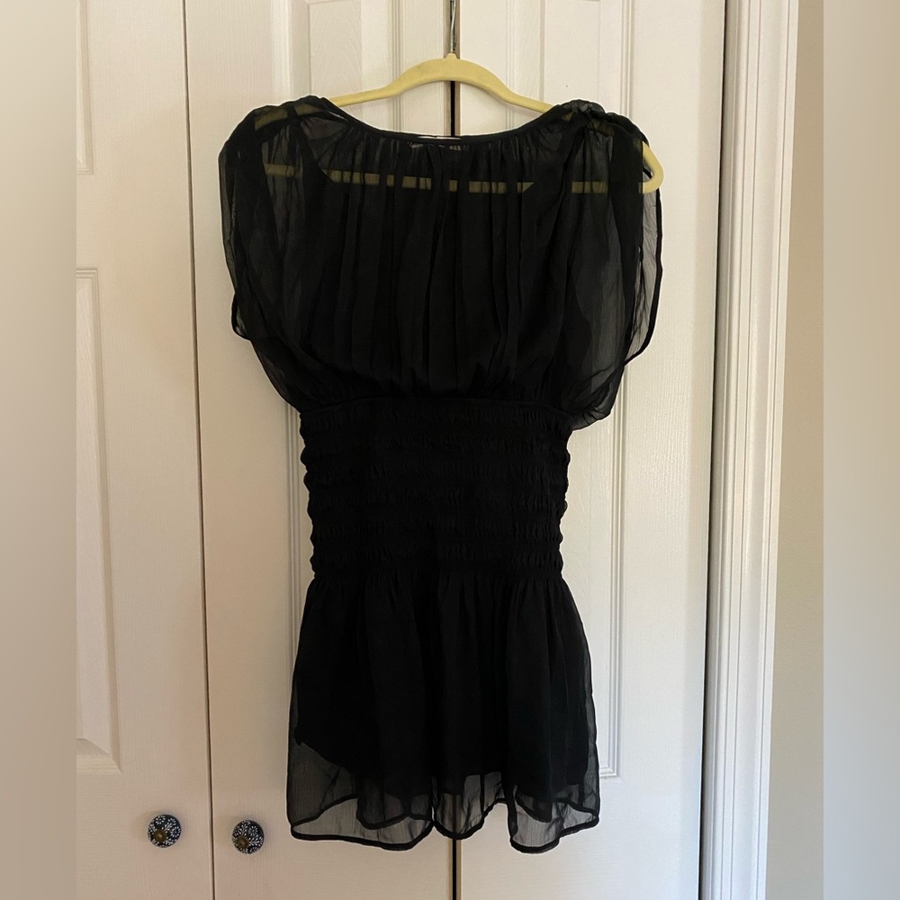 Black Abercrombie and Fitch Mini Dress with Shirred Waist